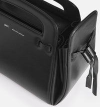 Petit sac à bandoulière Accordéon en cuir - Black
