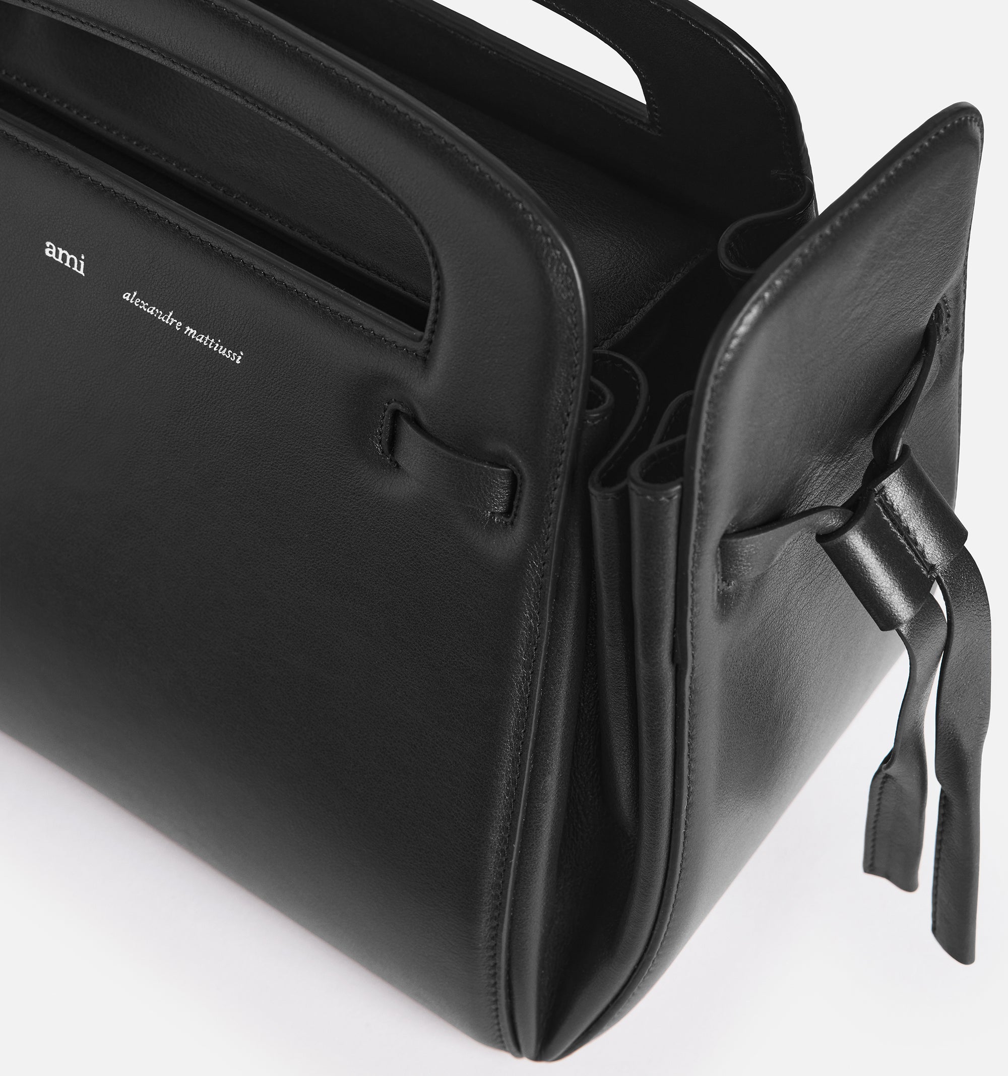 Petit sac à bandoulière Accordéon en cuir - Black