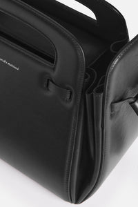 Petit sac à bandoulière Accordéon en cuir - Black