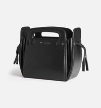 Petit sac à bandoulière Accordéon en cuir - Black