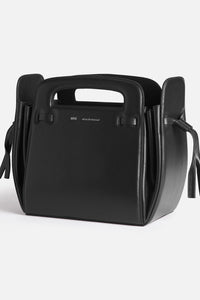 Petit sac à bandoulière Accordéon en cuir - Black