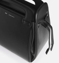 Grand sac à bandoulière Accordéon en cuir - Black