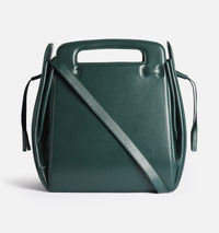 Grand sac à bandoulière Accordéon en cuir - Evergreen