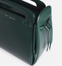 Grand sac à bandoulière Accordéon en cuir - Evergreen
