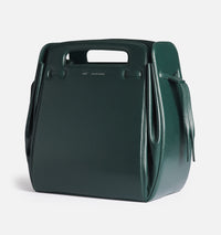 Grand sac à bandoulière Accordéon en cuir - Evergreen