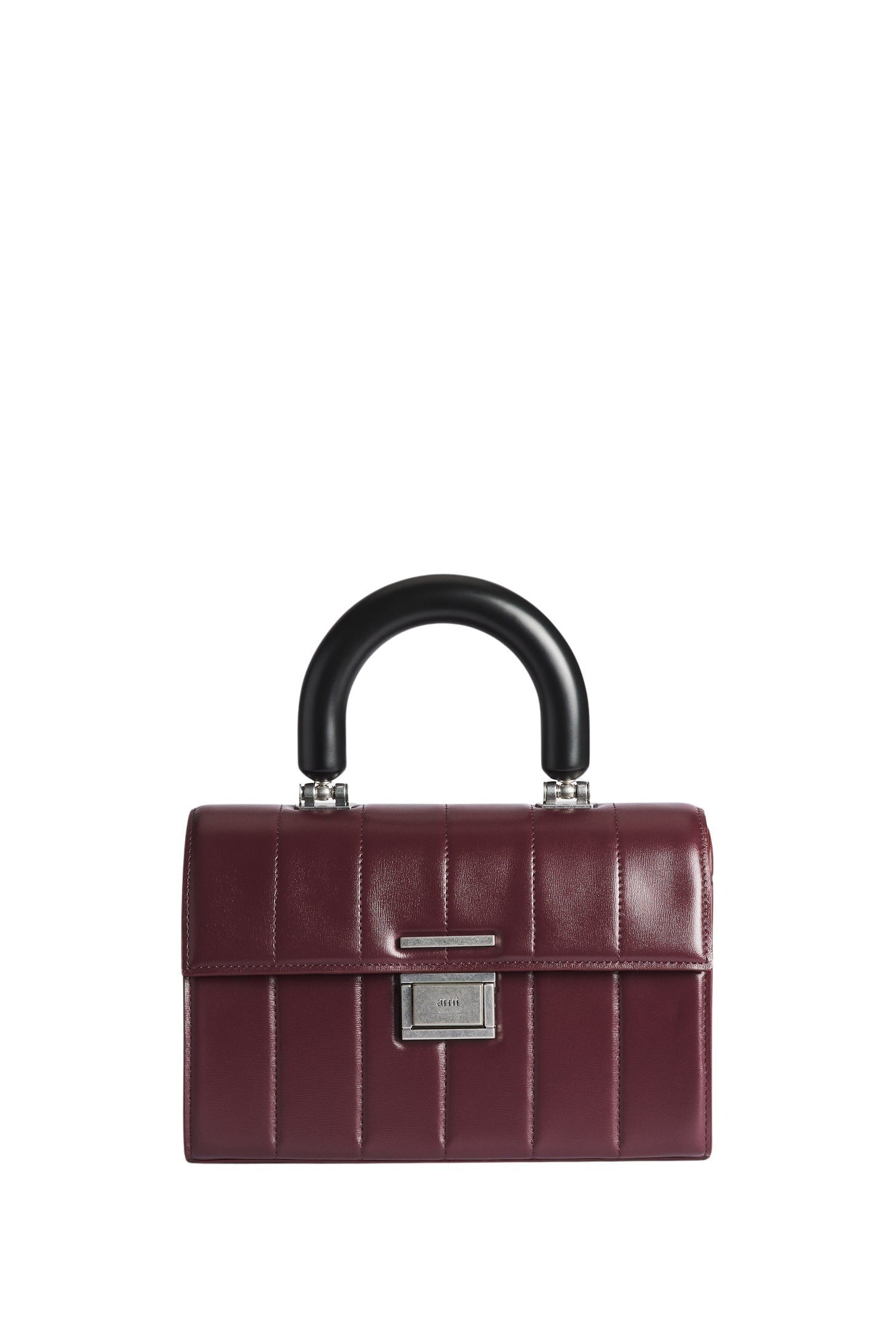 Grand sac à bandoulière Déjà-Vu en cuir - Bordeaux