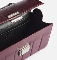 Grand sac à bandoulière Déjà-Vu en cuir - Bordeaux