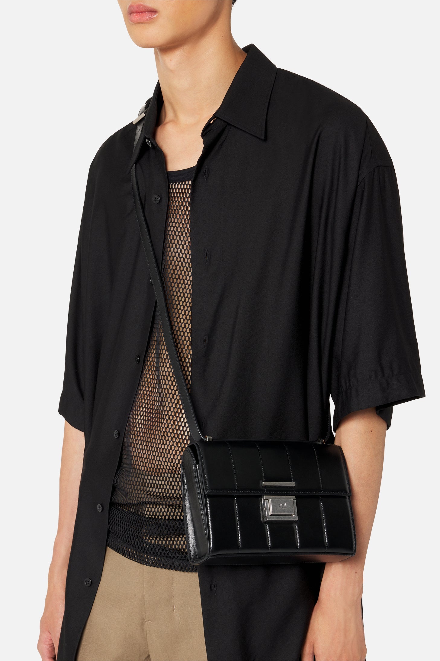 Sac à bandoulière Déjà-Vu en cuir - Black