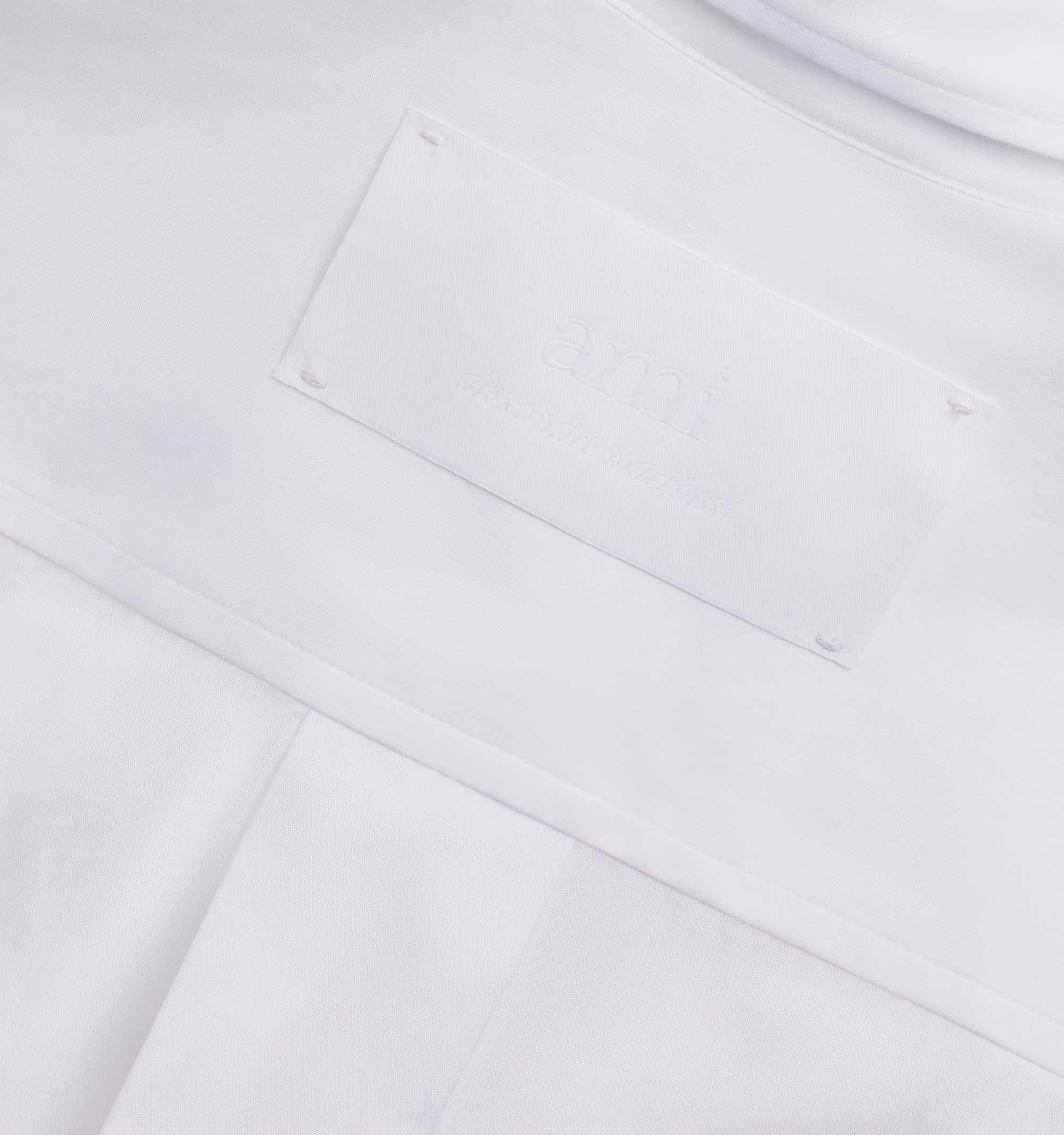 Chemise à poignets boutonnés en satin de coton - White