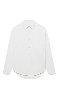 Chemise à poignets boutonnés en satin de coton - White