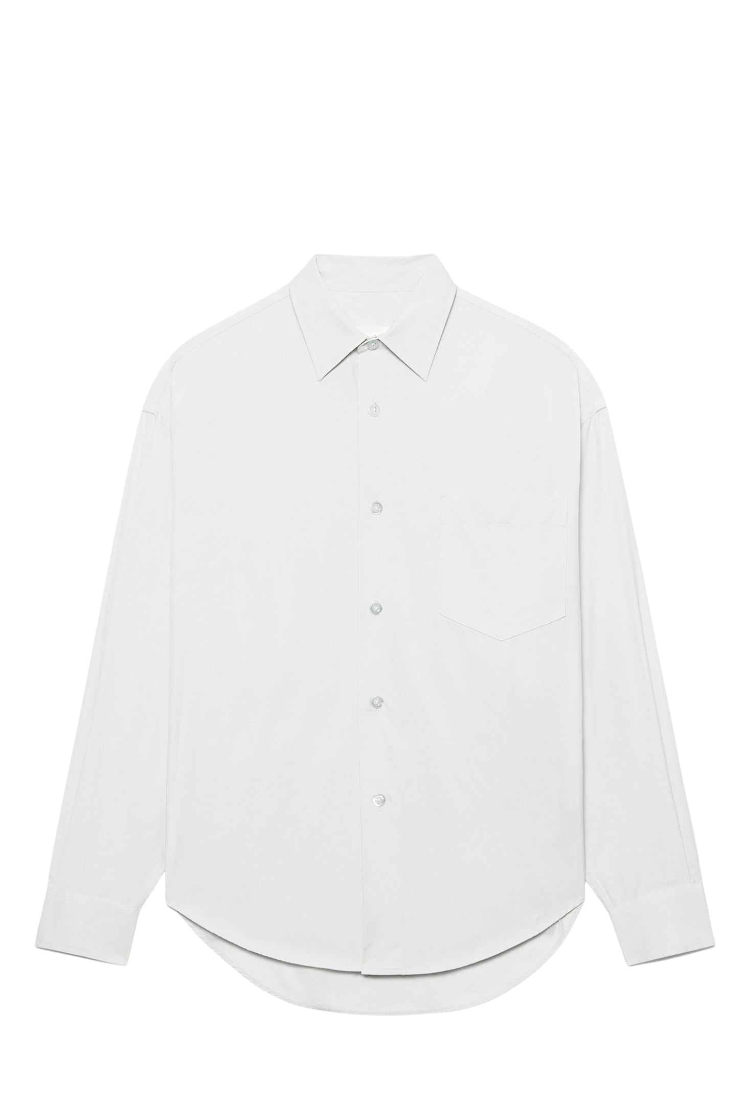 Chemise à poignets boutonnés en satin de coton - White