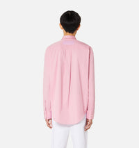 Chemise à poignets boutonnés en satin de coton - Pale Pink