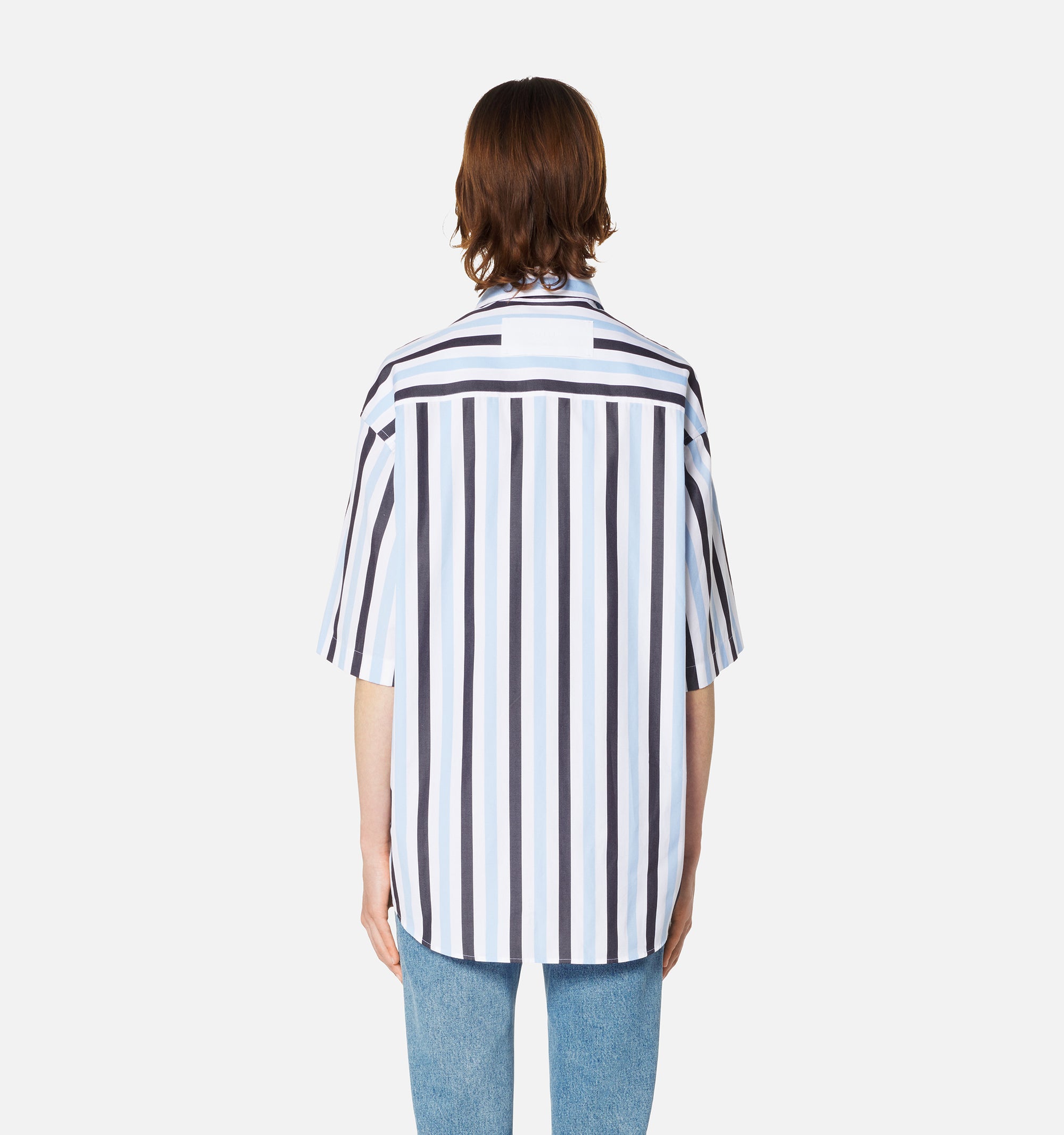 Chemise à manches courtes et rayures - Sky Blue & White