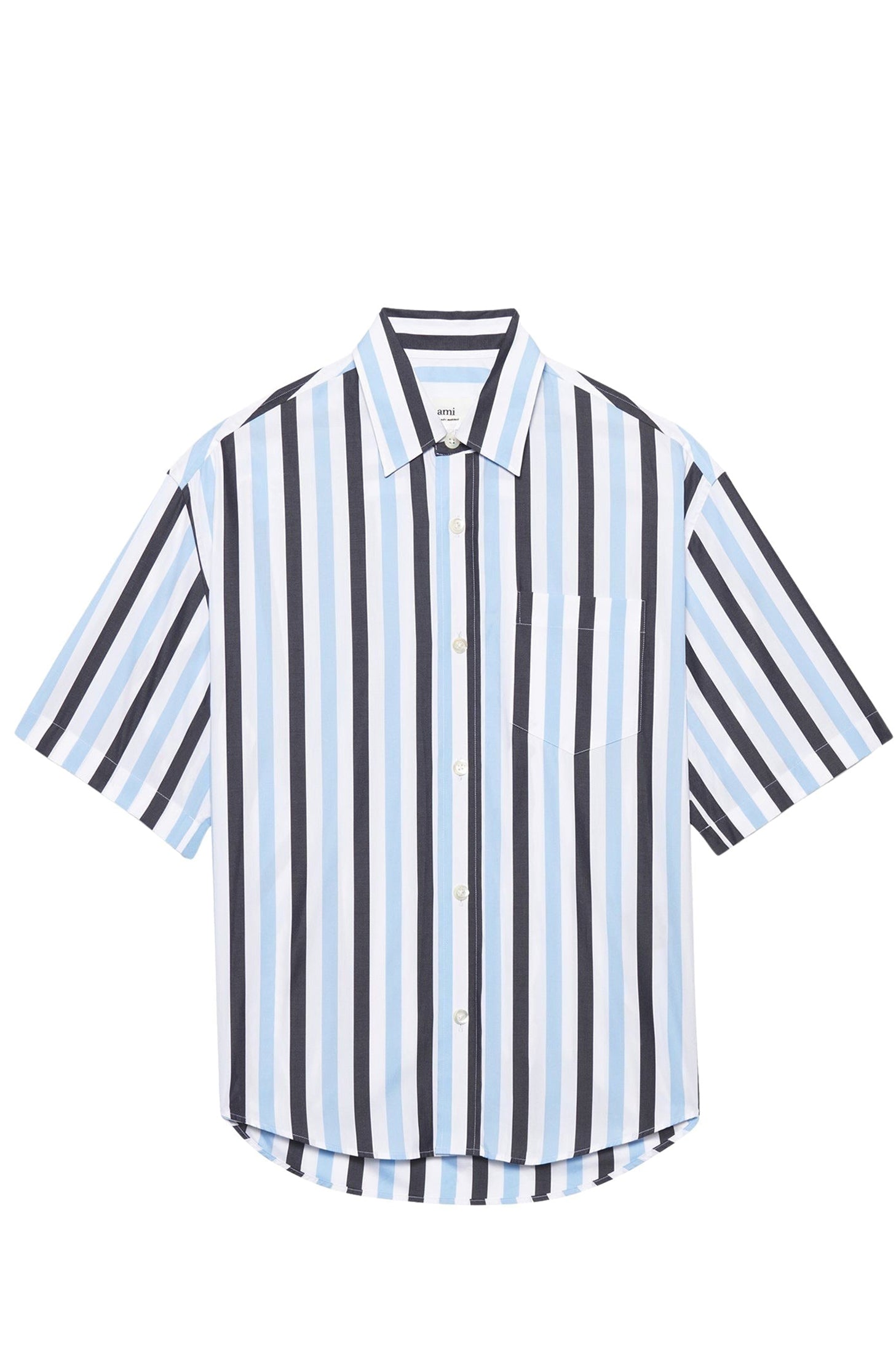 Chemise à manches courtes et rayures - Sky Blue & White