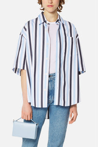 Chemise à manches courtes et rayures - Sky Blue & White