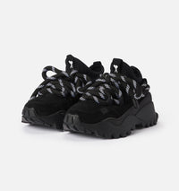 Sneakers basses Otto à lacets en daim - Black