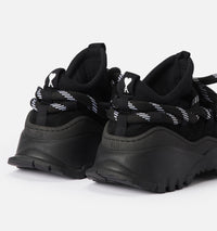 Sneakers basses Otto à lacets en daim - Black
