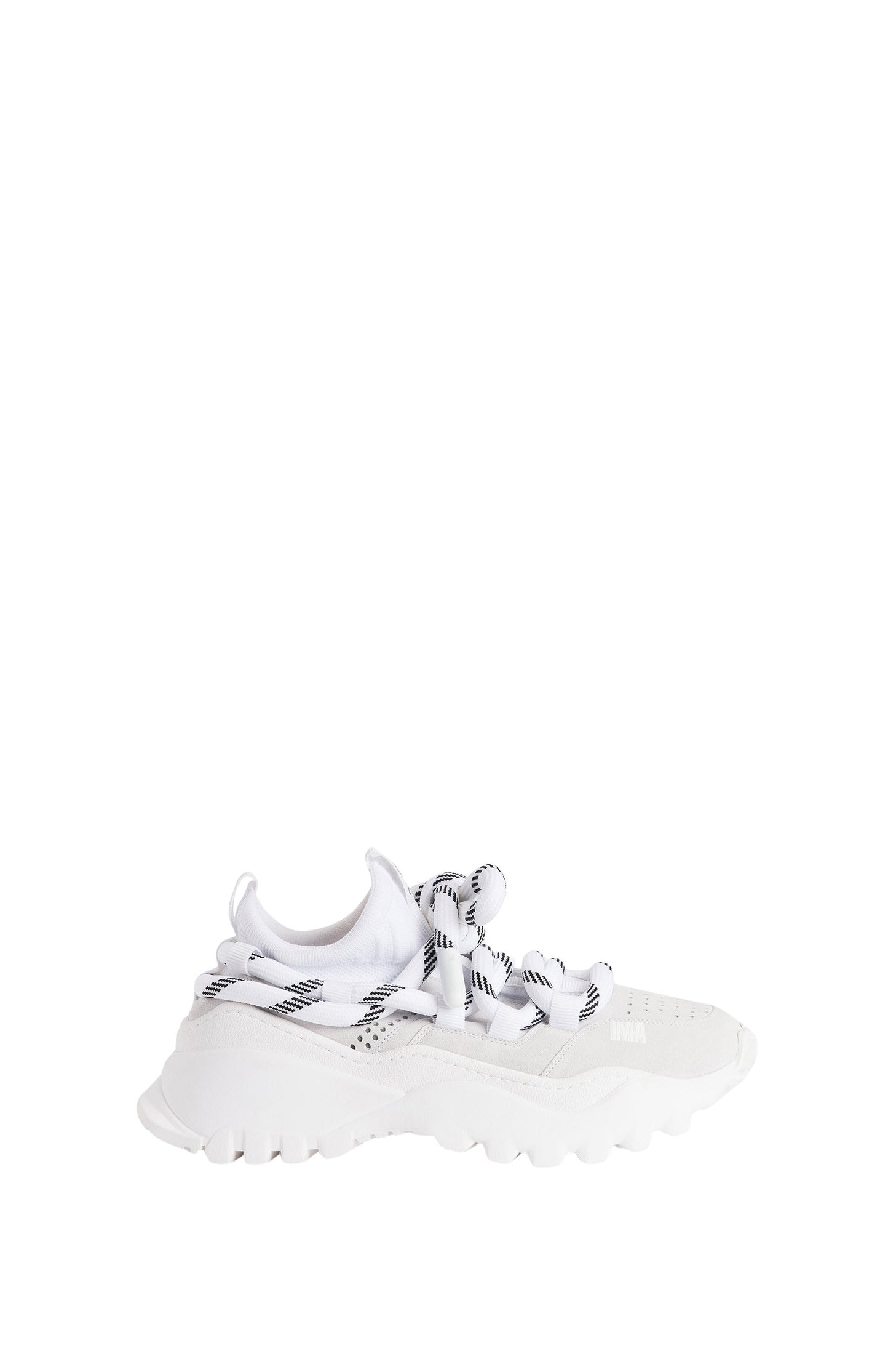 Sneakers basses Otto à lacets en daim - White