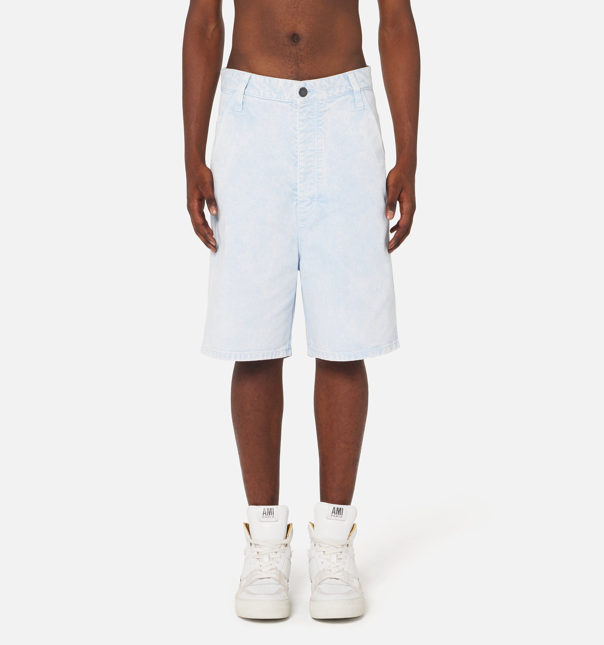 Bermuda Alex délavé en denim - Sky Blue