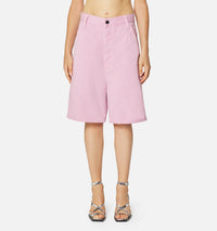 Bermuda Alex délavé en denim - Pale Pink