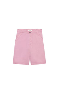 Bermuda Alex délavé en denim - Pale Pink