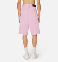 Bermuda Alex délavé en denim - Pale Pink