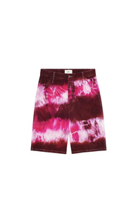 Bermuda Alex tie and dye en denim - Pink & White