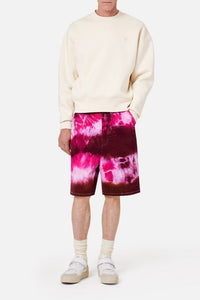 Bermuda Alex tie and dye en denim - Pink & White