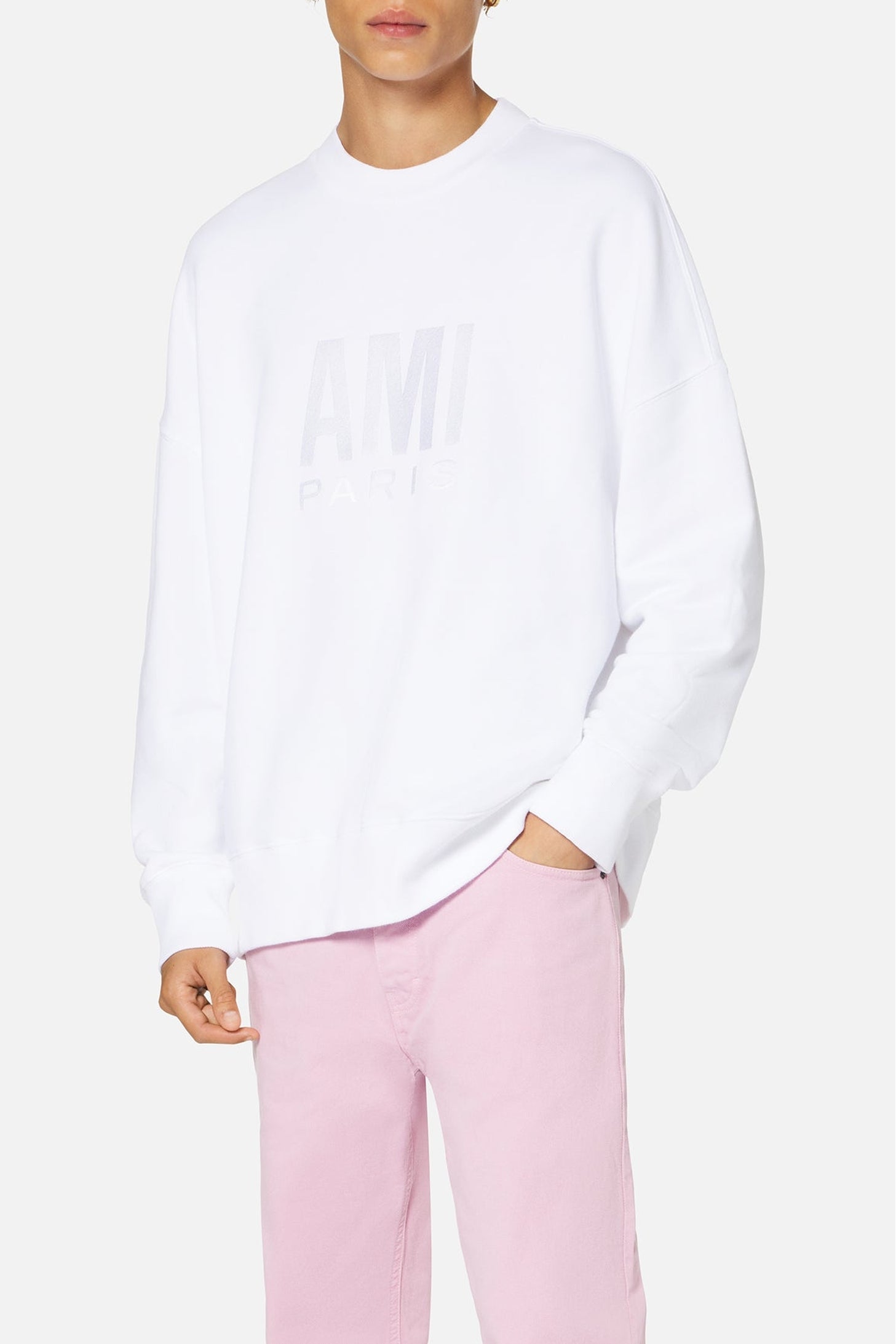 Sweatshirt Ami Paris à manches longues - White