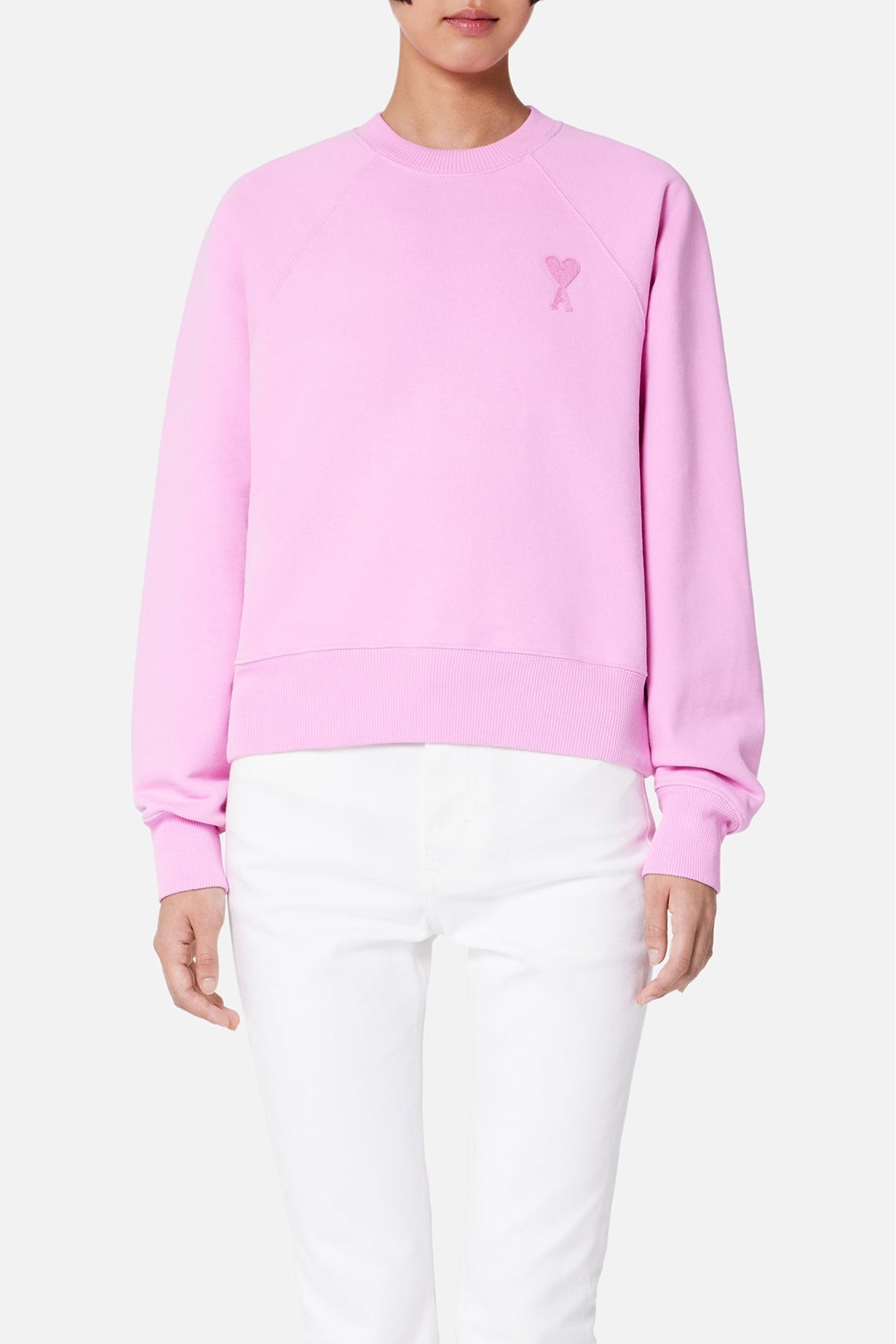 Sweatshirt Ami de Cœur à col rond - Candy Pink