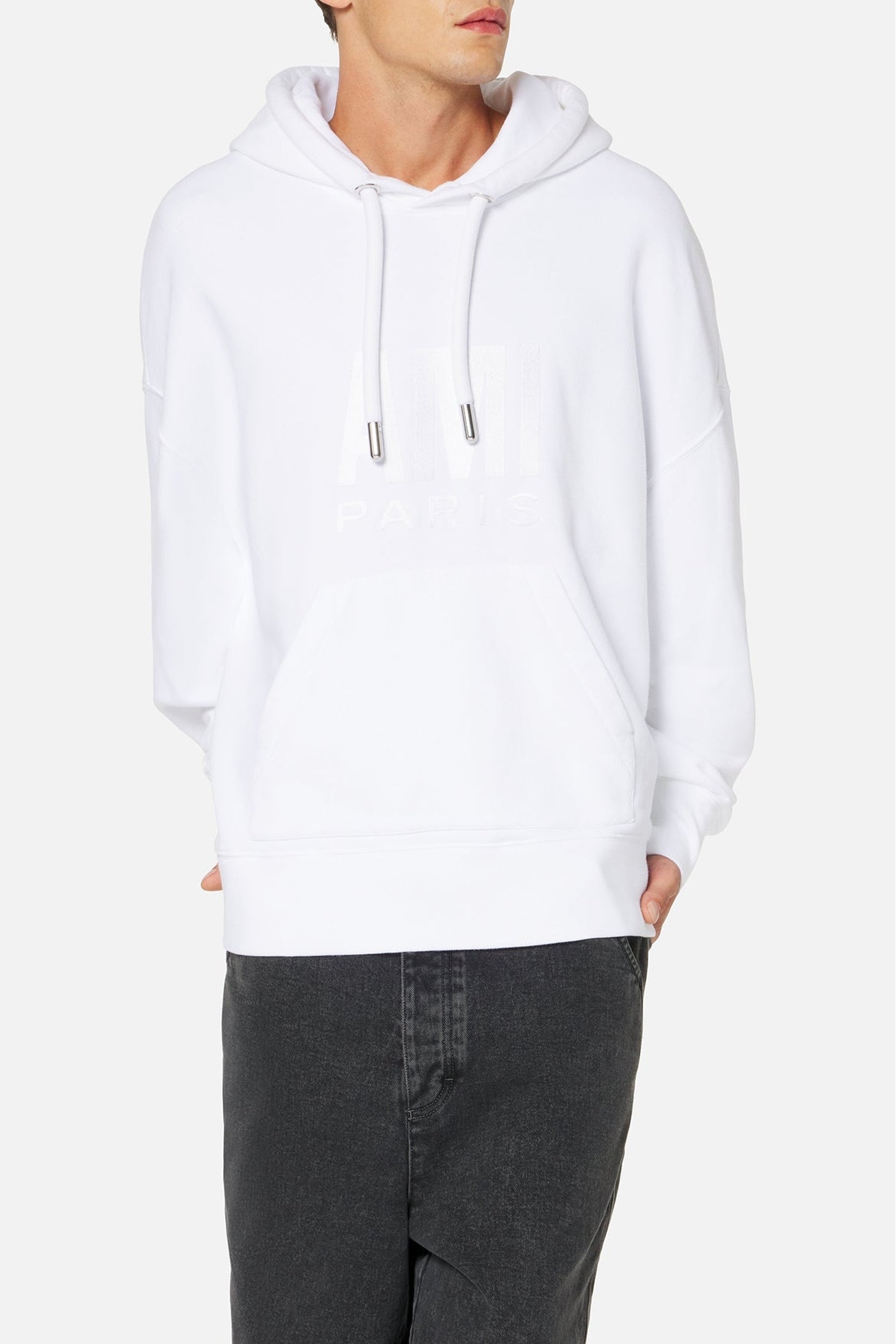 Sweat à capuche Ami Paris - White