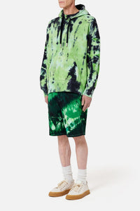 Sweat à capuche tie and dye - Green & White