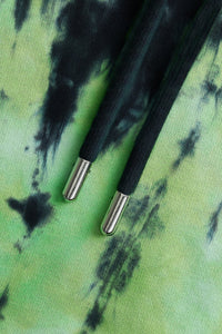 Sweat à capuche tie and dye - Green & White