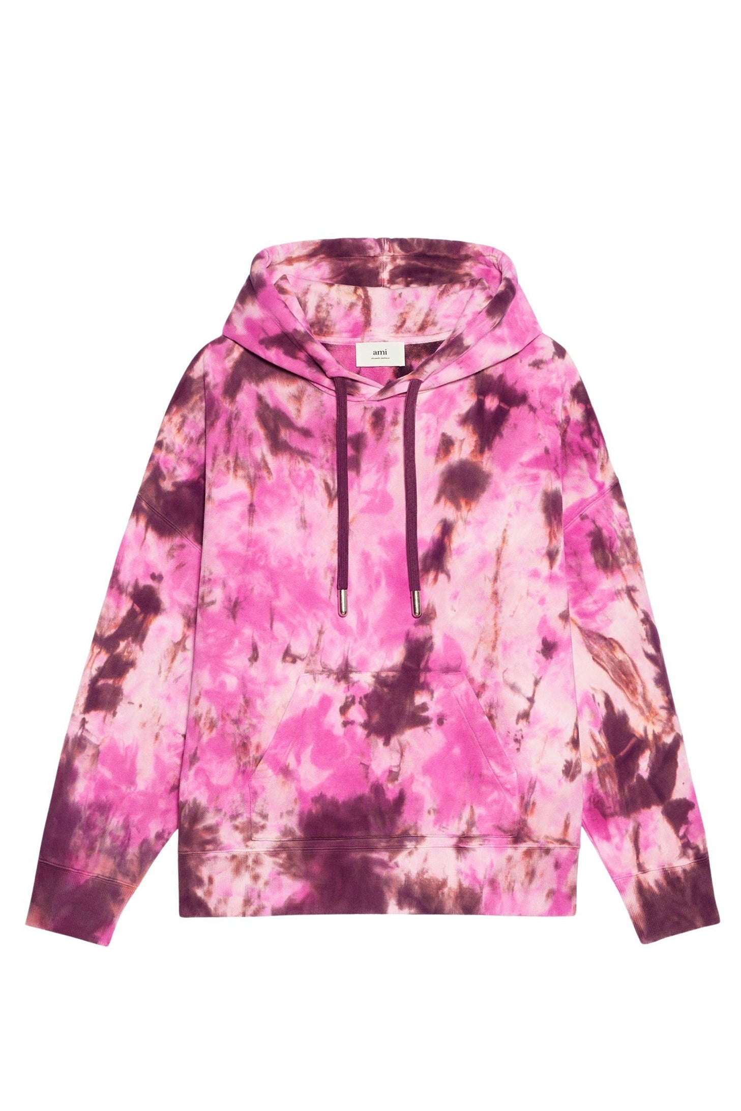 Sweat à capuche tie and dye - Pink & White