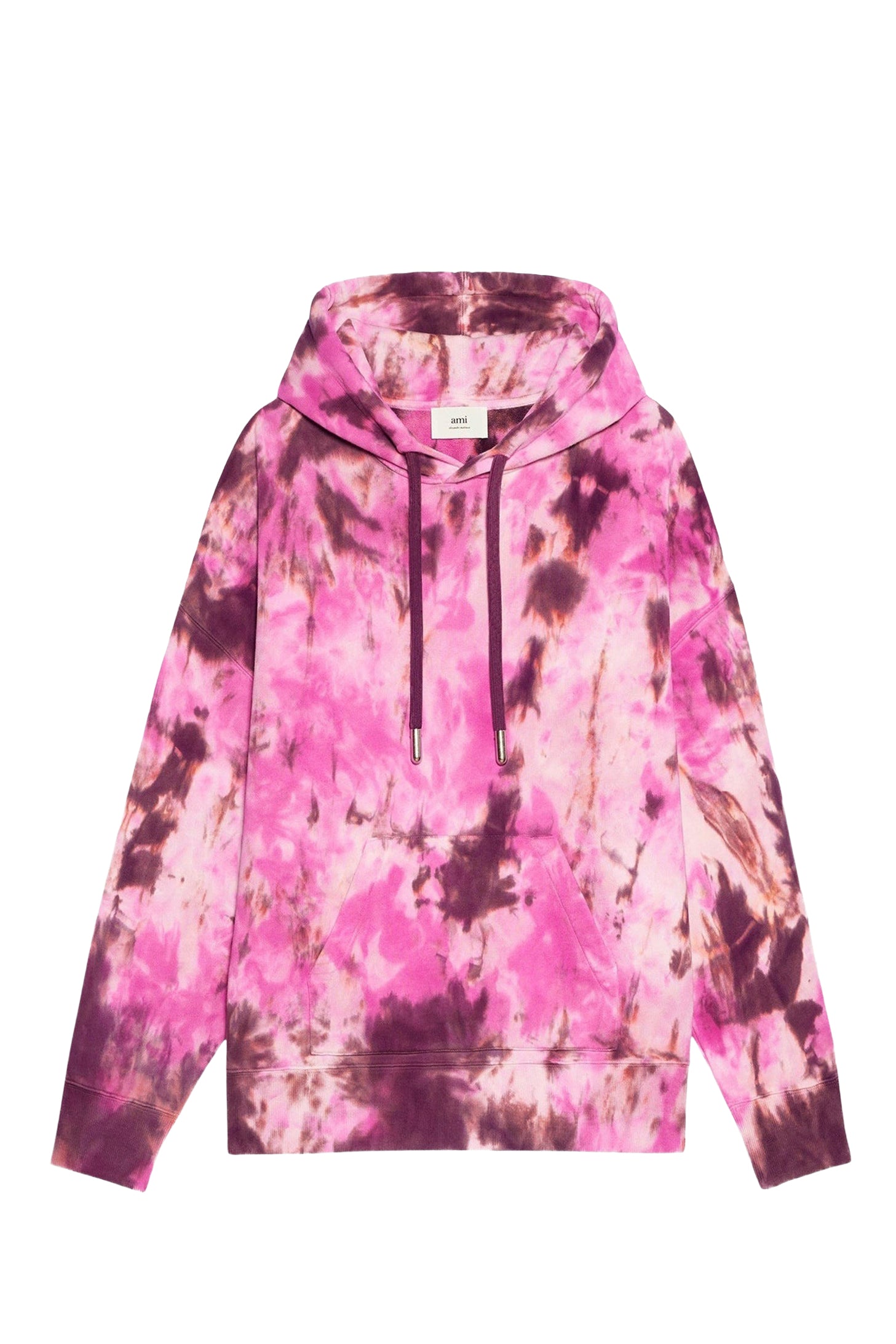 Sweat à capuche tie and dye - Pink & White