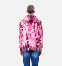 Sweat à capuche tie and dye - Pink & White