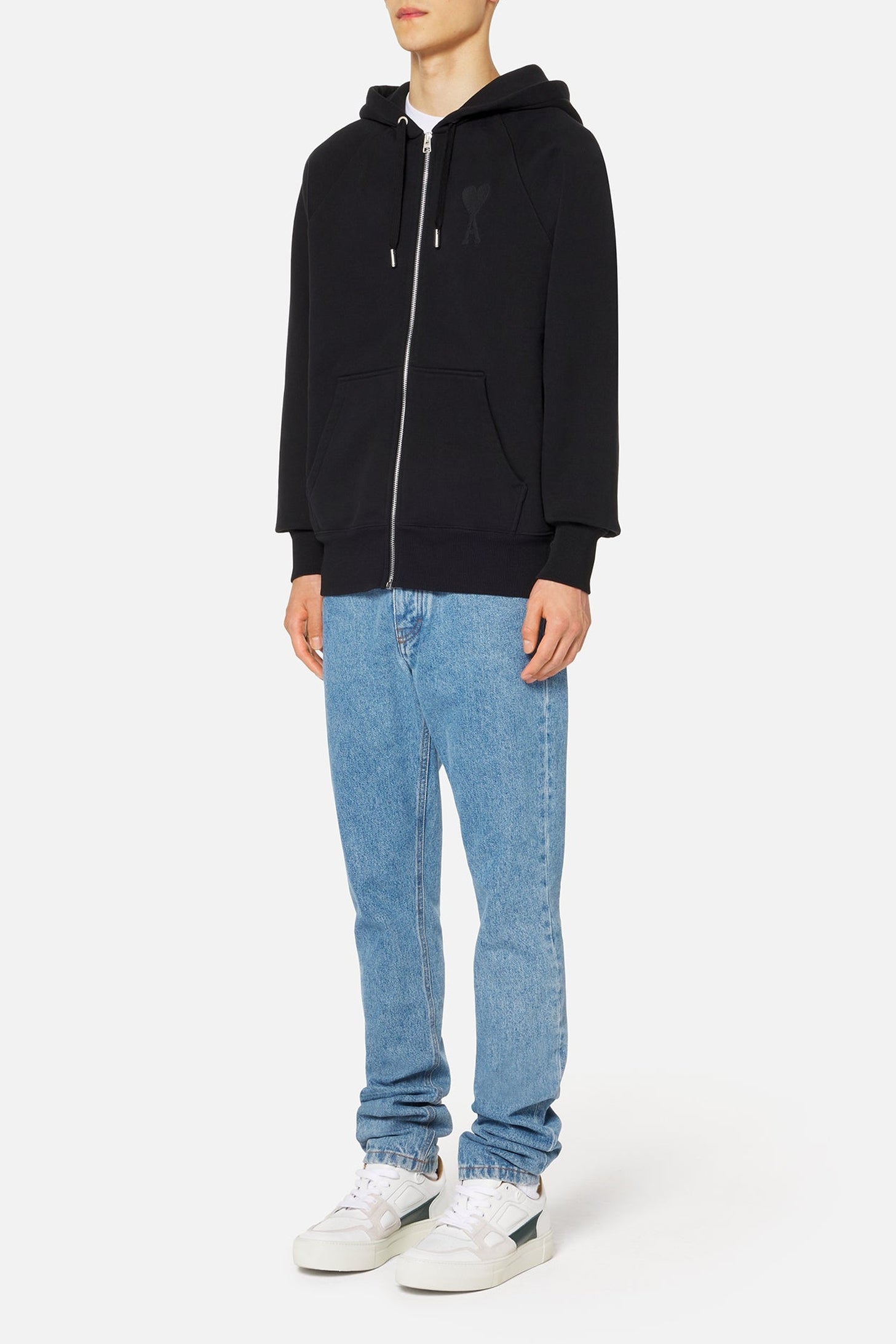 Sweat à capuche Ami de Cœur zippé - Black
