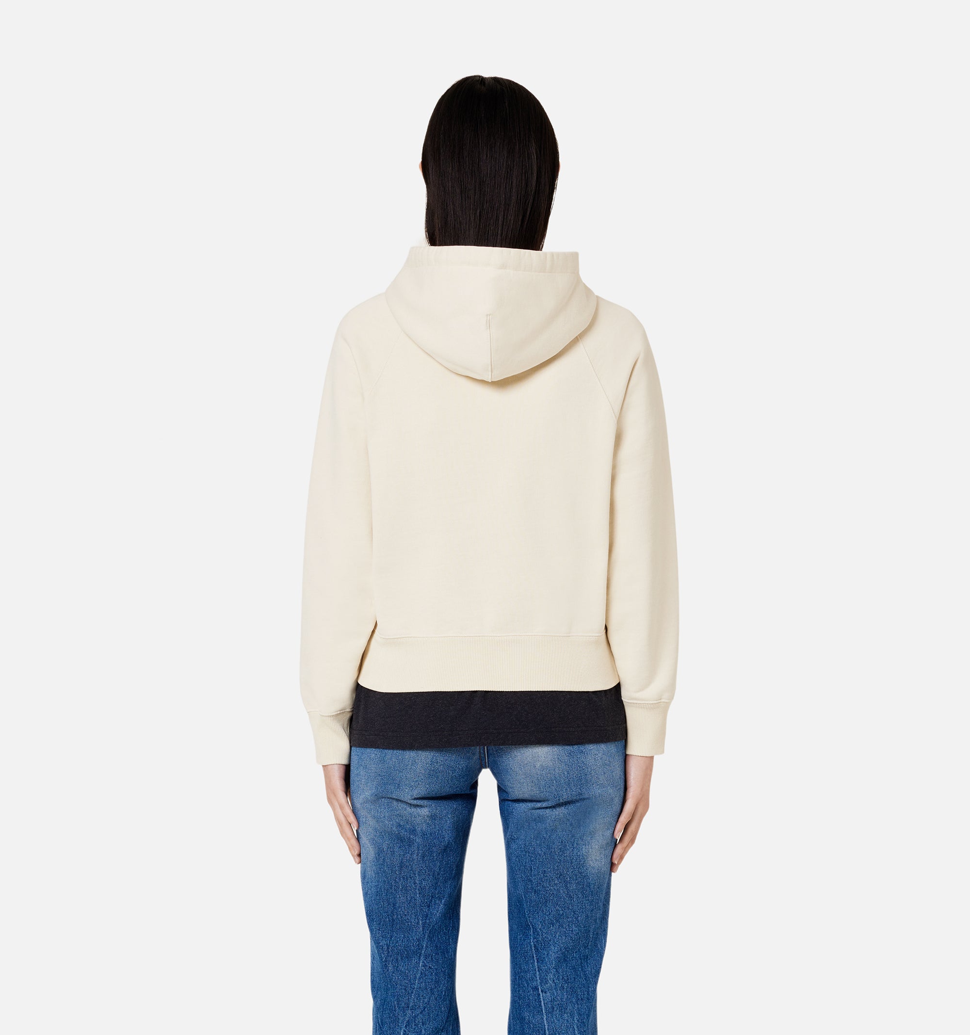 Sweat à capuche Ami de Cœur zippé - Off White