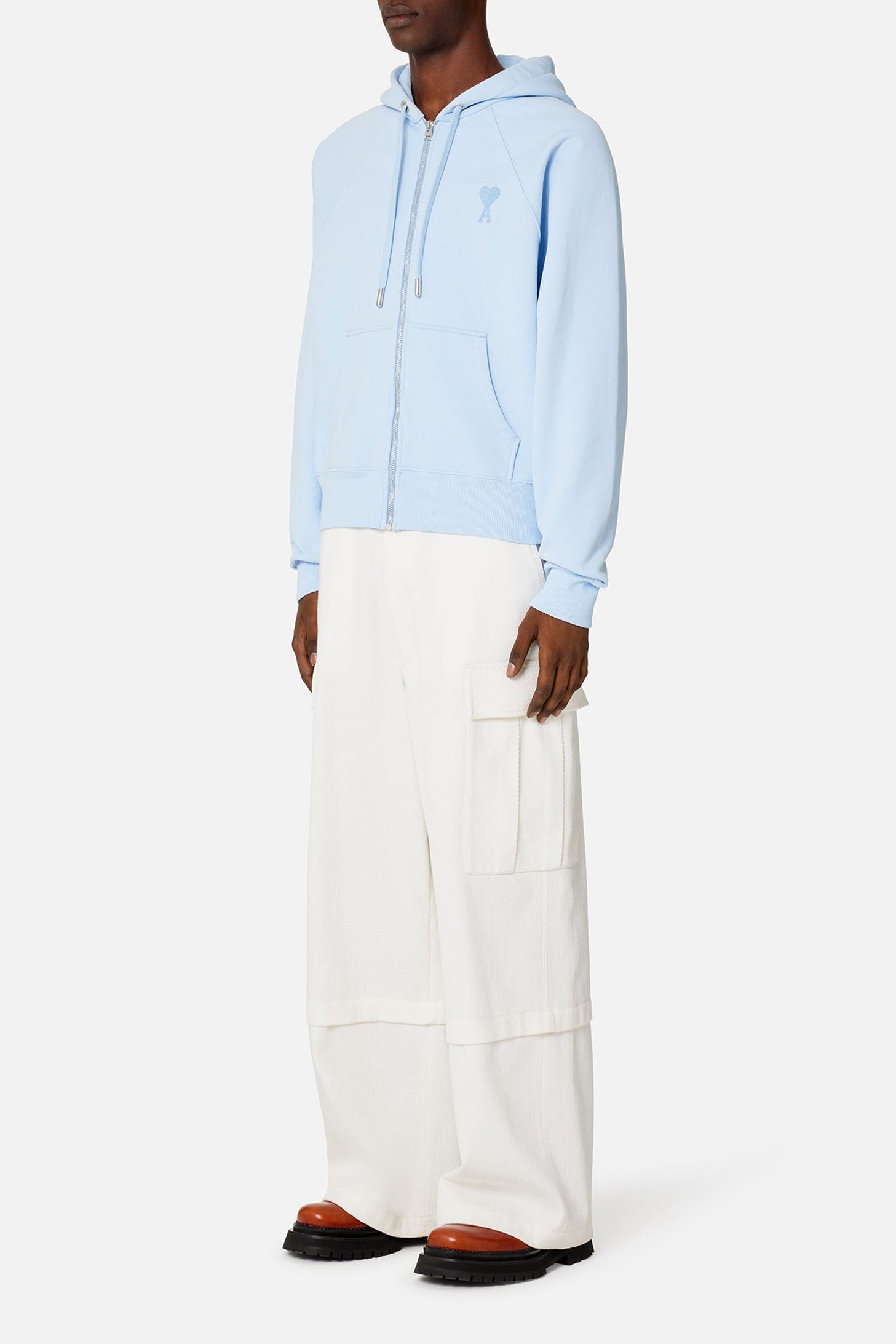 Sweat à capuche Ami de Cœur zippé - Sky Blue