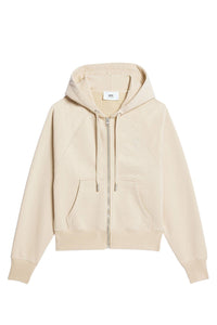 Sweat à capuche Ami de Cœur zippé - Vanilla