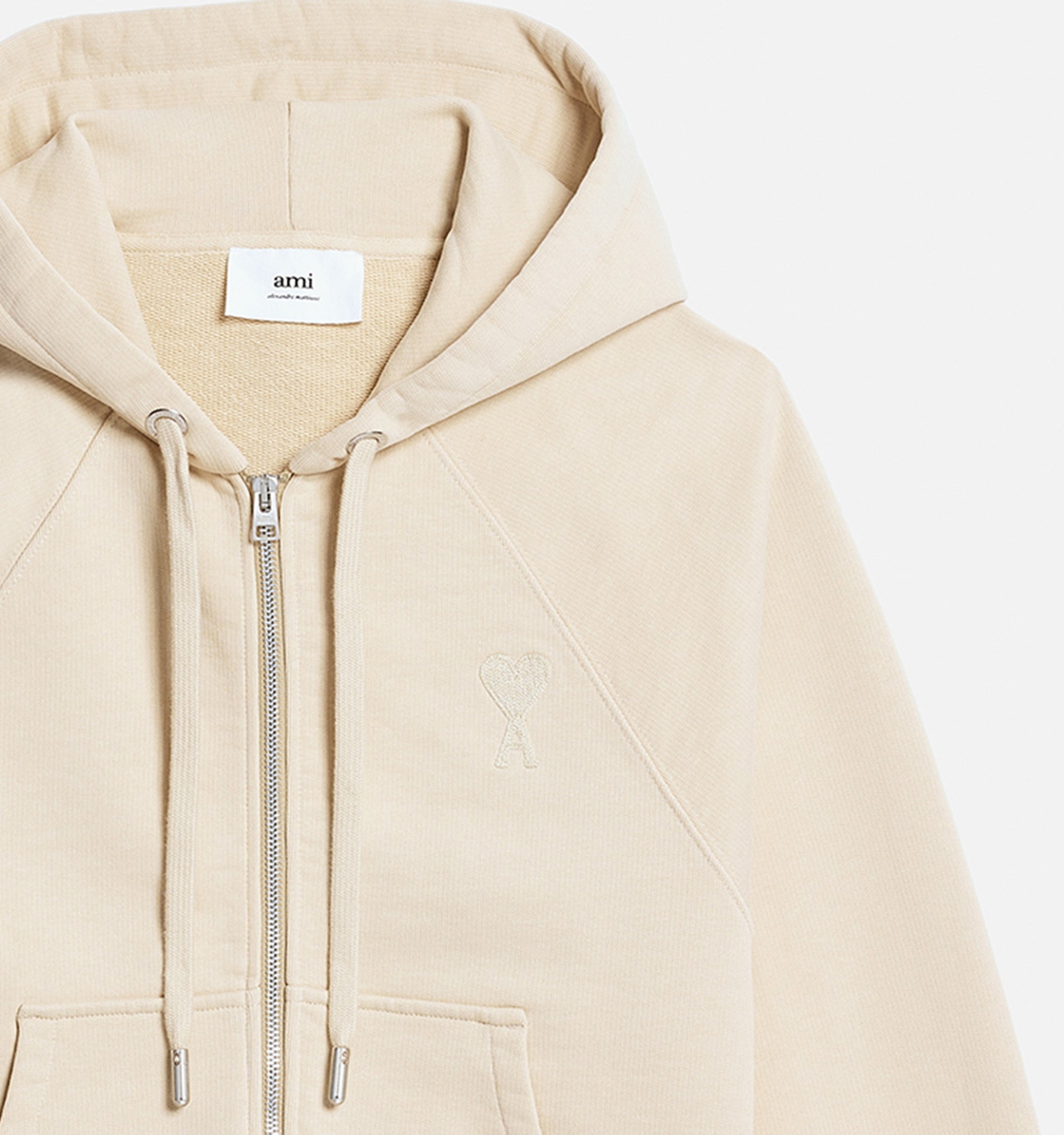 Sweat à capuche Ami de Cœur zippé - Vanilla