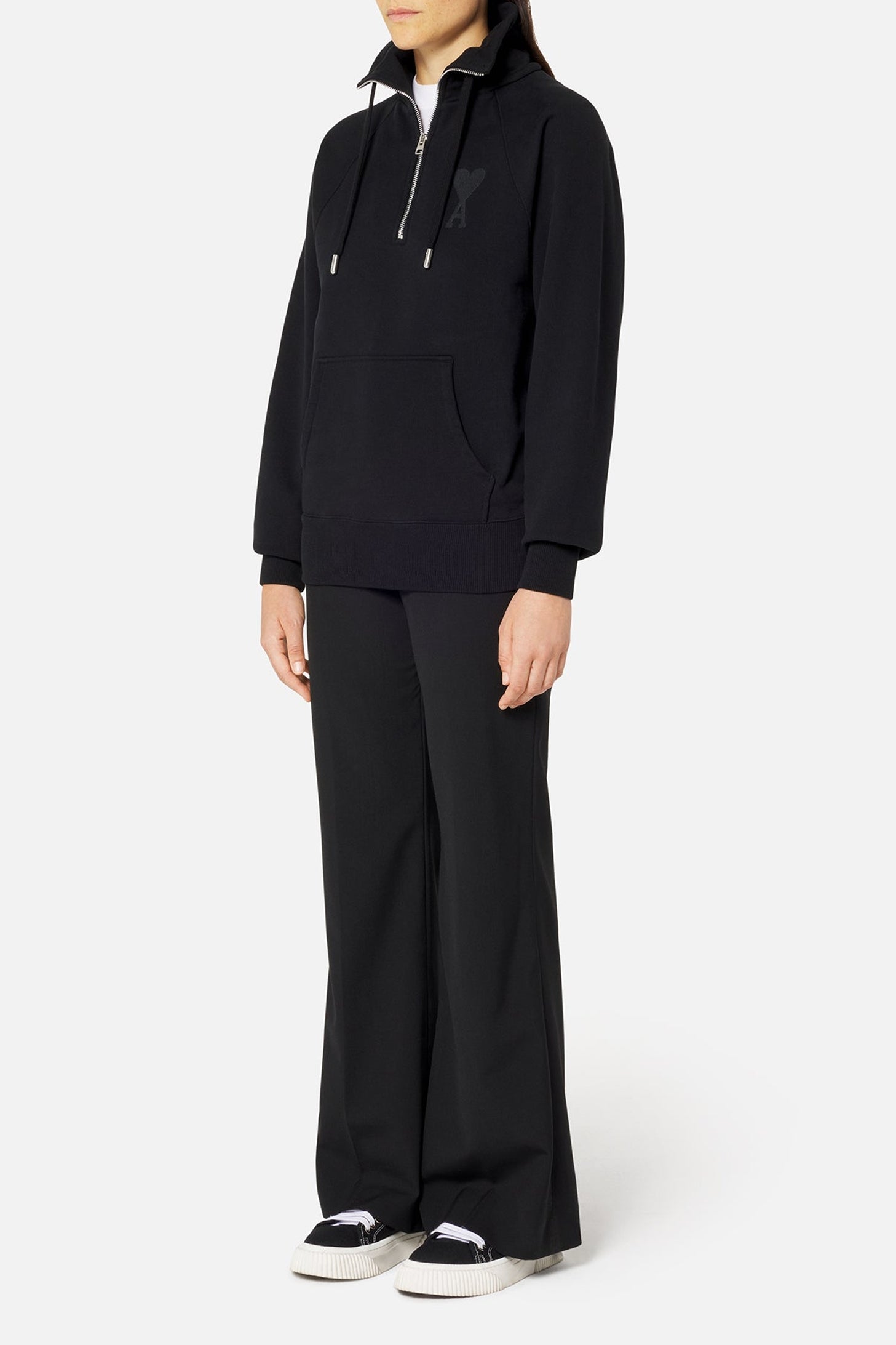 Sweatshirt Ami de Cœur zippé - Black