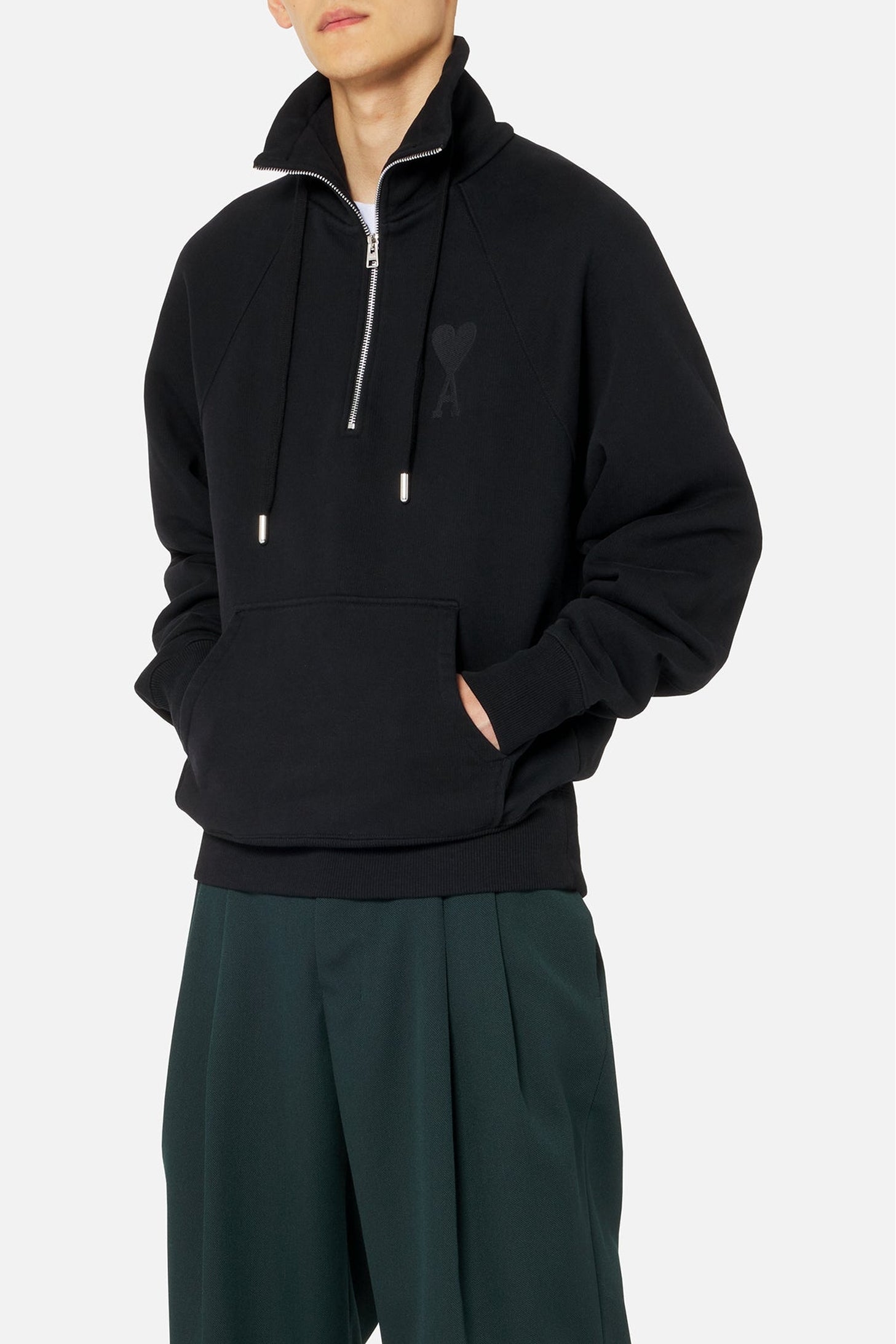 Sweatshirt Ami de Cœur zippé - Black