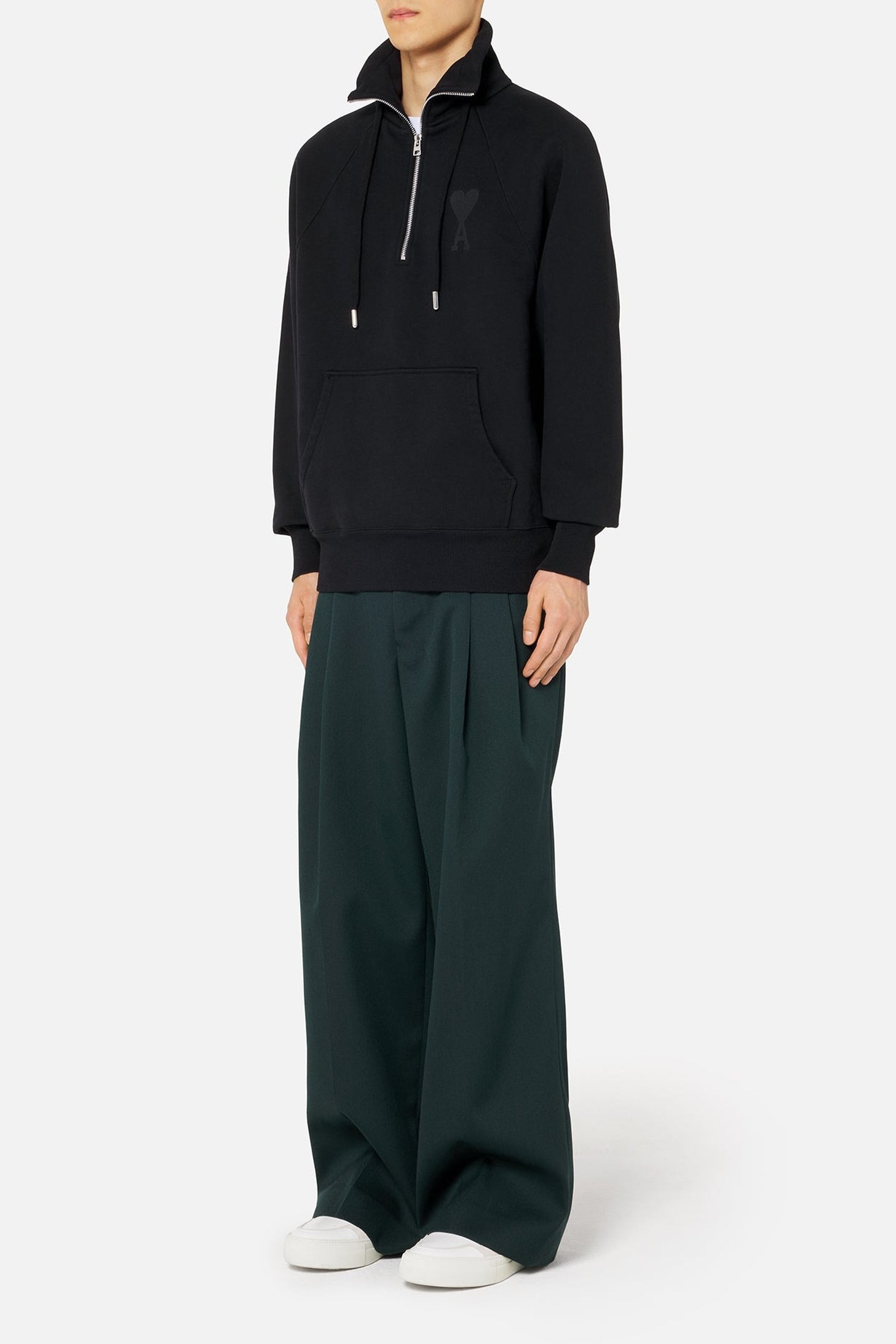 Sweatshirt Ami de Cœur zippé - Black