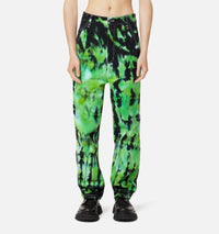 Pantalon Alex tie and dye en denim - Green & White