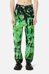 Pantalon Alex tie and dye en denim - Green & White