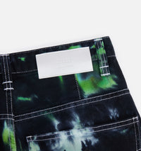 Pantalon Alex tie and dye en denim - Green & White