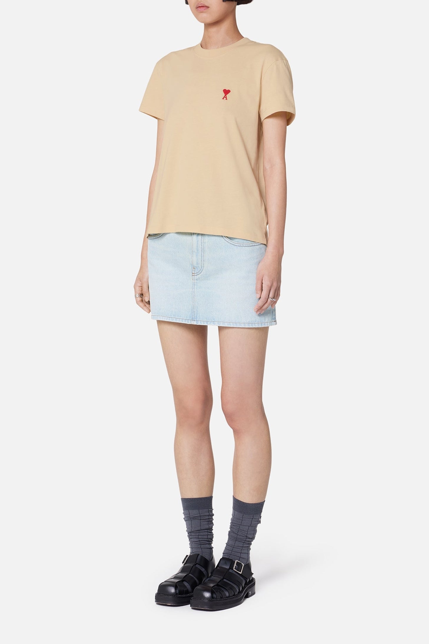 T-shirt Ami de Cœur avec logo - Vanilla