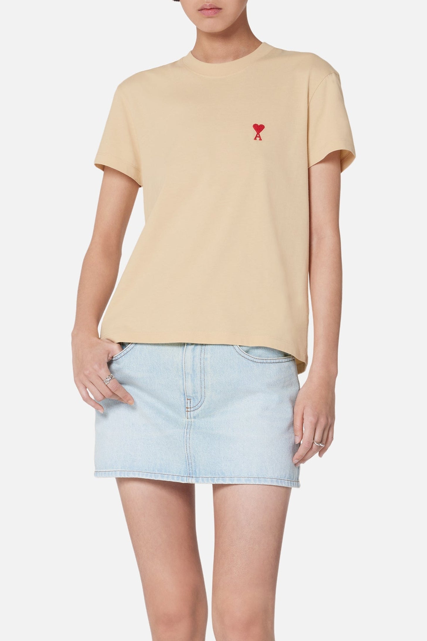 T-shirt Ami de Cœur avec logo - Vanilla