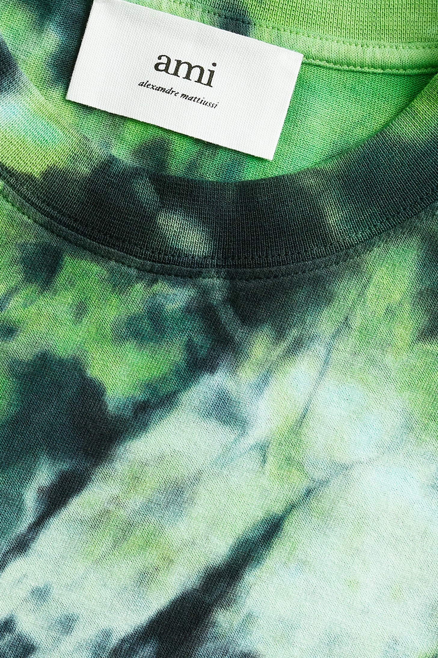 T-shirt tie and dye brodé - Green & White